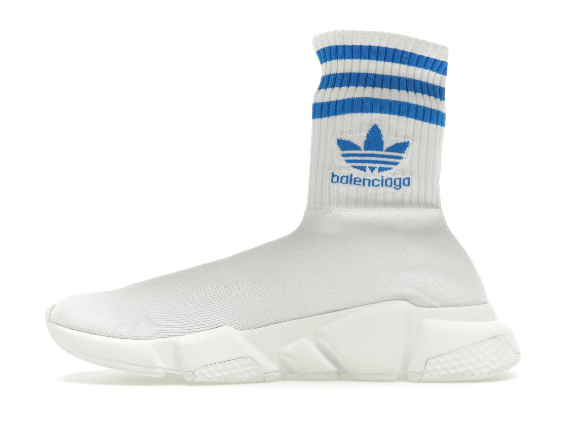 Vue 19 de Balenciaga x adidas Speed Trainer White Blue