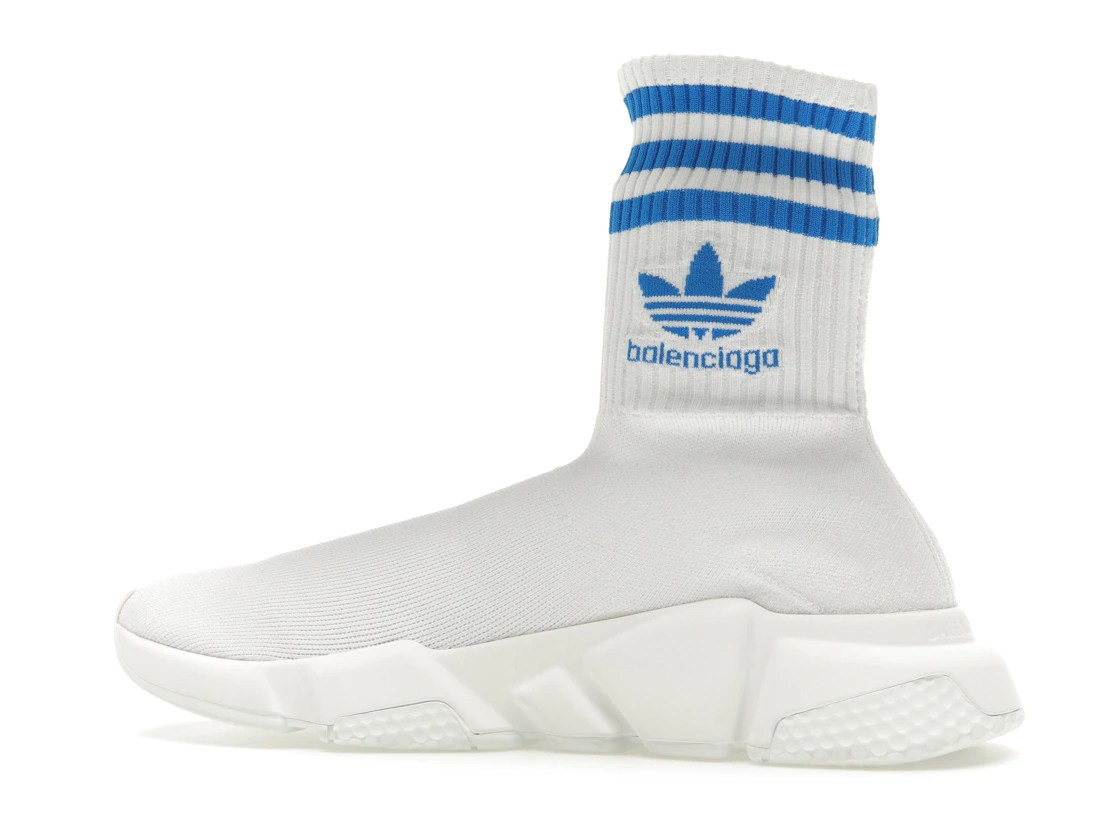 Vue 21 de Balenciaga x adidas Speed Trainer White Blue