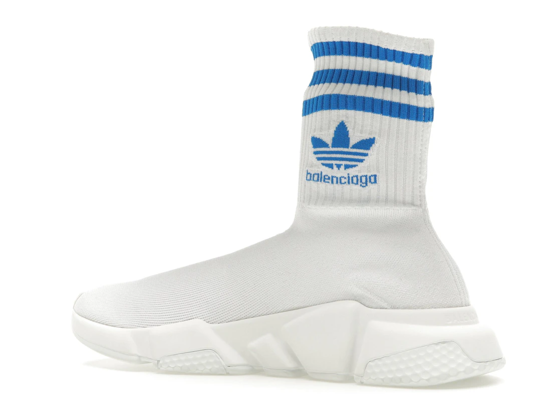 Vue 22 de Balenciaga x adidas Speed Trainer White Blue