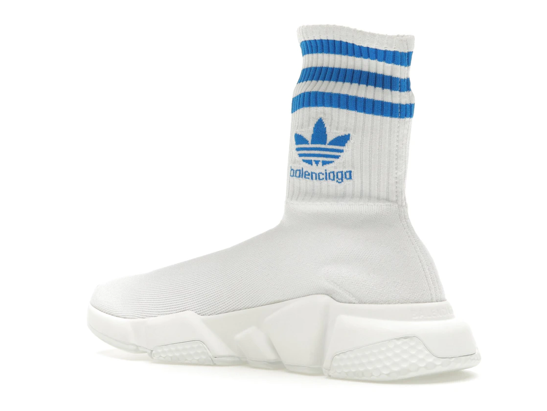 Vue 23 de Balenciaga x adidas Speed Trainer White Blue