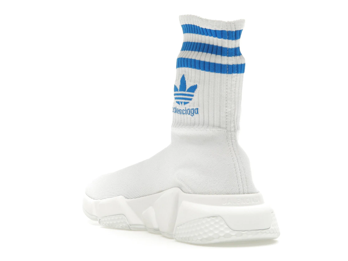 Vue 25 de Balenciaga x adidas Speed Trainer White Blue