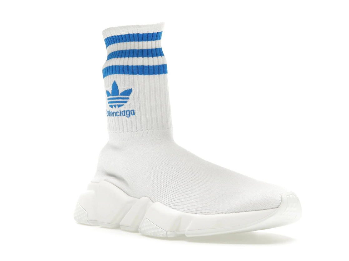Vue 6 de Balenciaga x adidas Speed Trainer White Blue