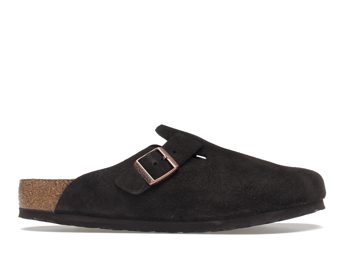Vue 1 de Birkenstock Boston Soft Footbed Suede  Mocha