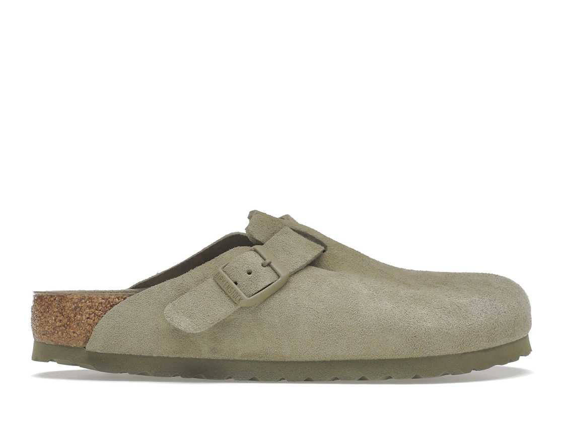 Vue 1 de Birkenstock Boston Soft Footbed Suede Faded Khaki