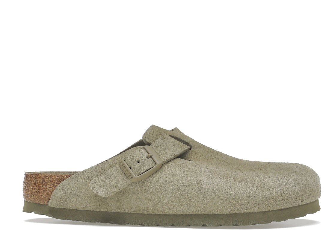 Vue 2 de Birkenstock Boston Soft Footbed Suede Faded Khaki