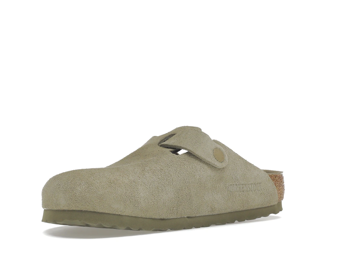 Vue 15 de Birkenstock Boston Soft Footbed Suede Faded Khaki