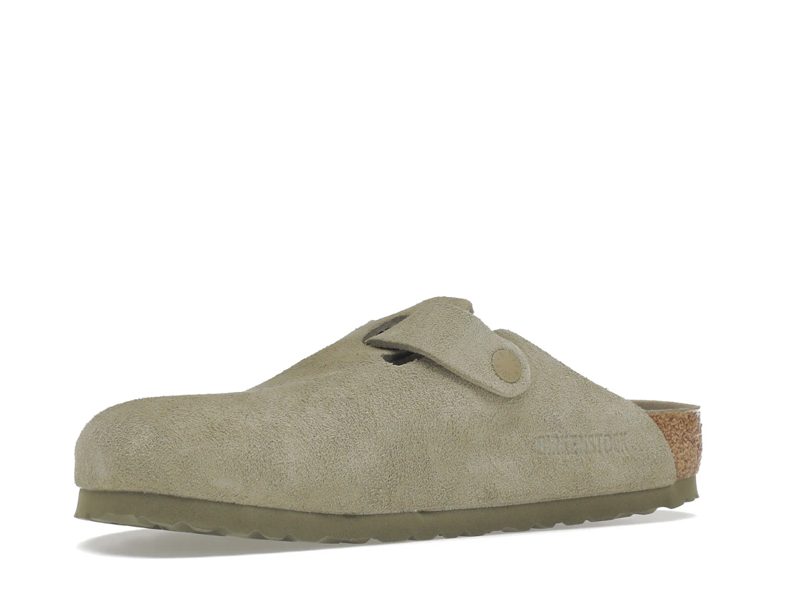 Vue 16 de Birkenstock Boston Soft Footbed Suede Faded Khaki