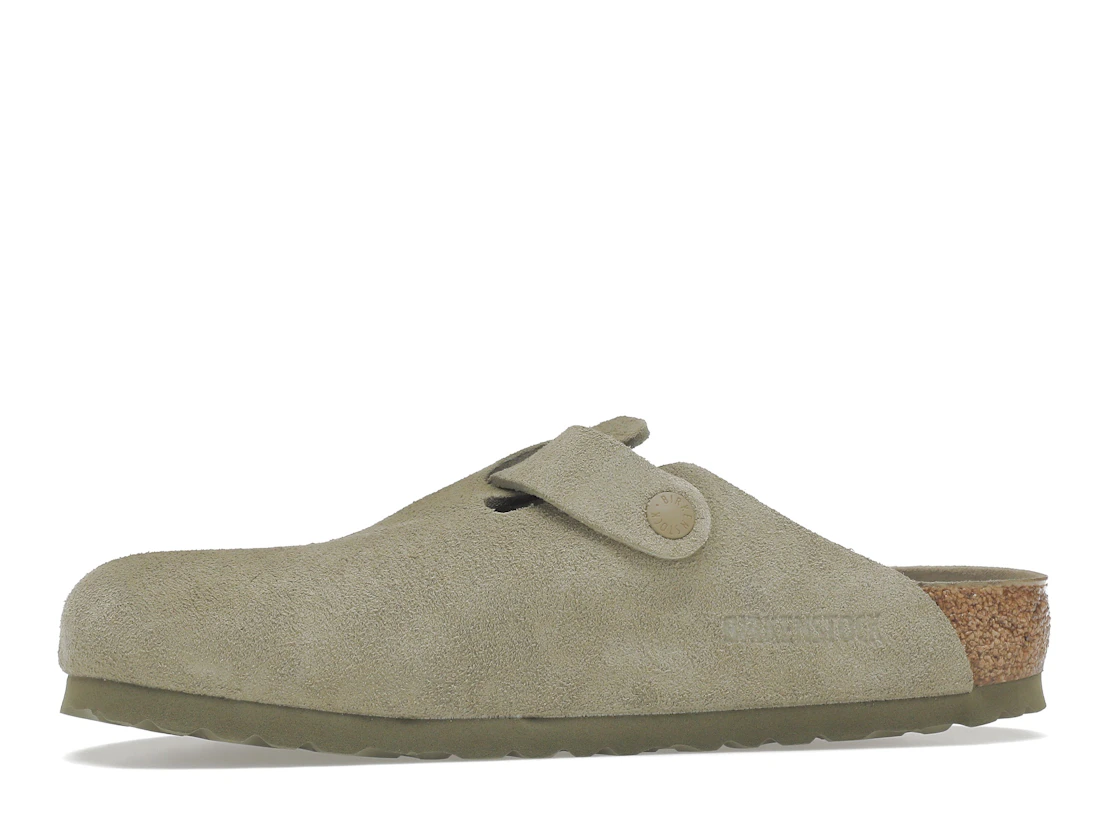 Vue 18 de Birkenstock Boston Soft Footbed Suede Faded Khaki