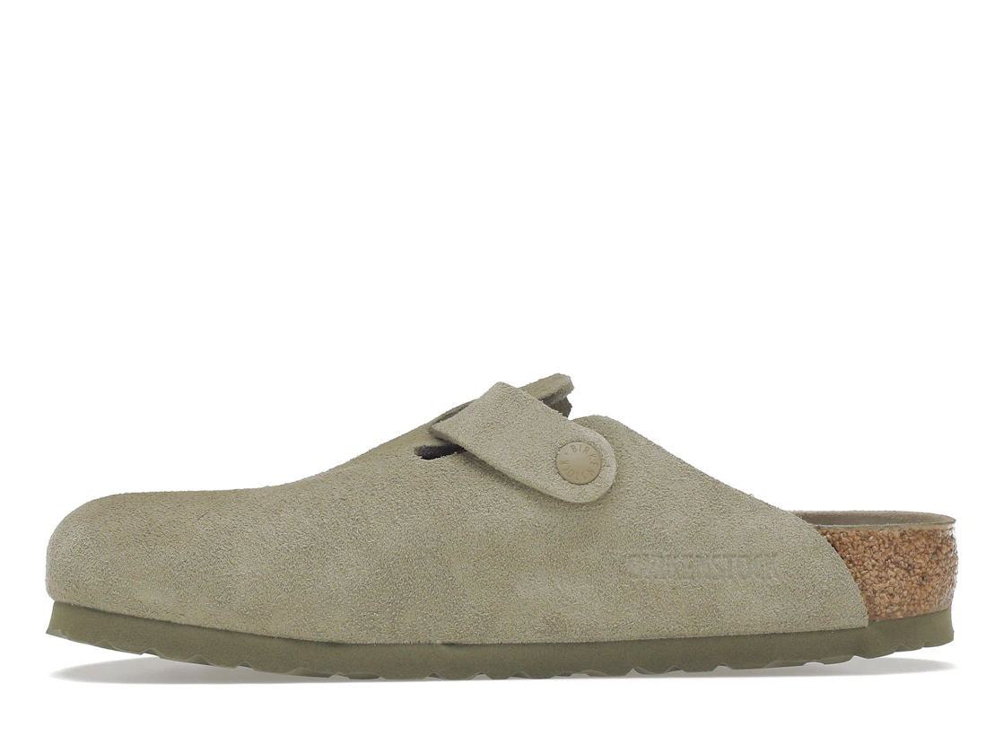 Vue 19 de Birkenstock Boston Soft Footbed Suede Faded Khaki