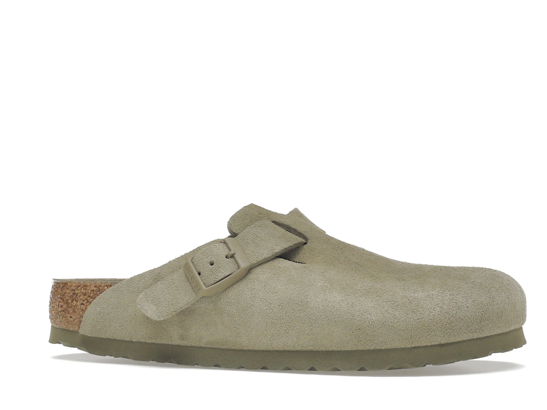 Vue 3 de Birkenstock Boston Soft Footbed Suede Faded Khaki