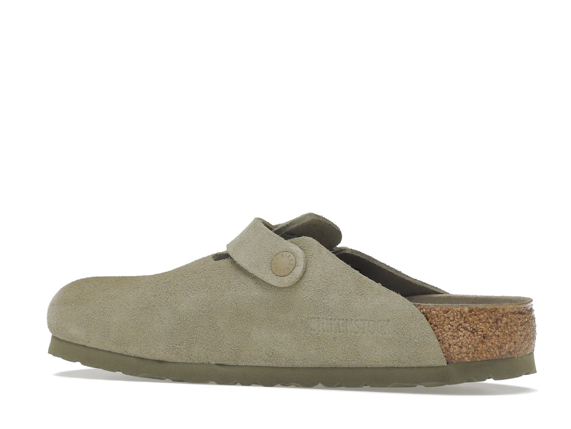 Vue 22 de Birkenstock Boston Soft Footbed Suede Faded Khaki