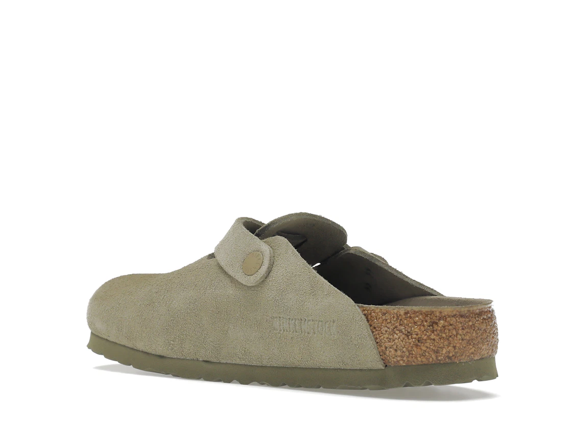 Vue 24 de Birkenstock Boston Soft Footbed Suede Faded Khaki