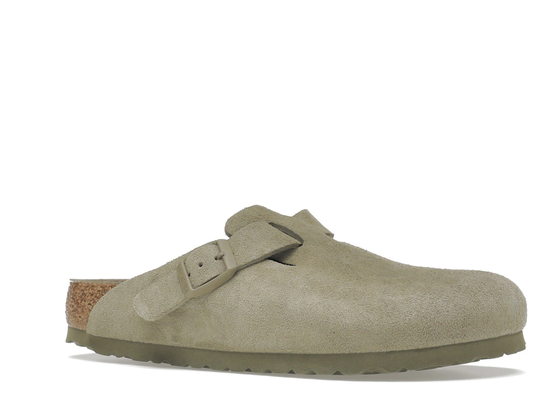 Vue 4 de Birkenstock Boston Soft Footbed Suede Faded Khaki