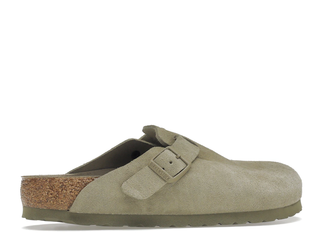 Vue 35 de Birkenstock Boston Soft Footbed Suede Faded Khaki