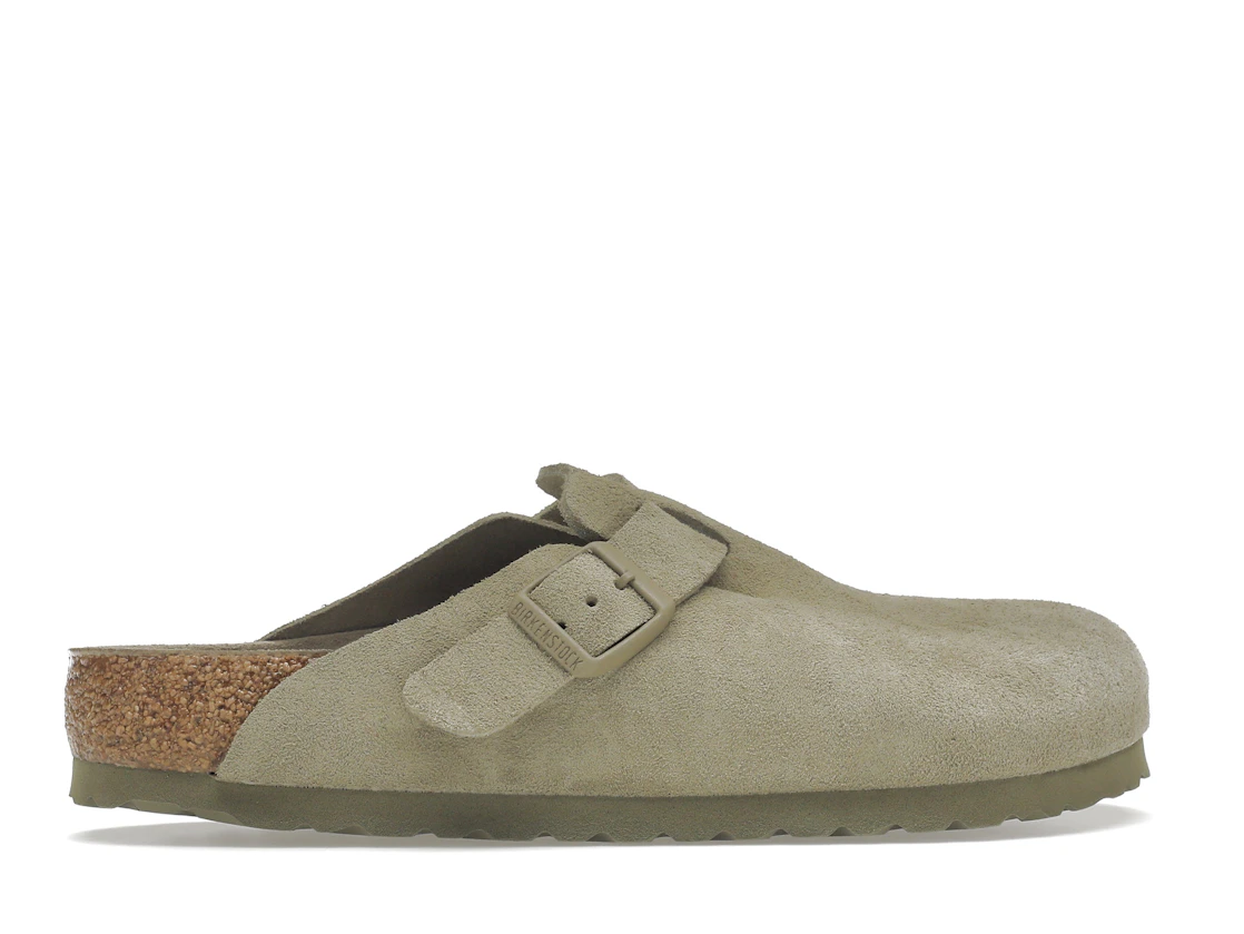 Vue 36 de Birkenstock Boston Soft Footbed Suede Faded Khaki