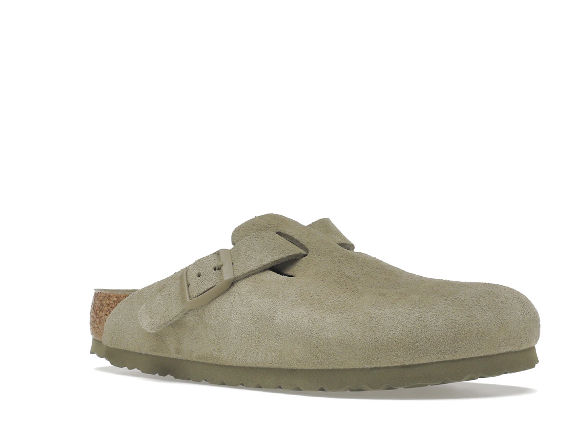 Vue 5 de Birkenstock Boston Soft Footbed Suede Faded Khaki
