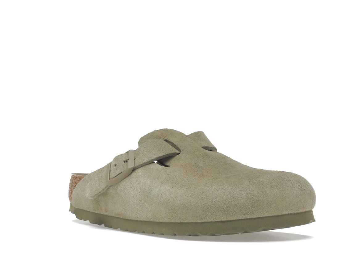 Vue 6 de Birkenstock Boston Soft Footbed Suede Faded Khaki