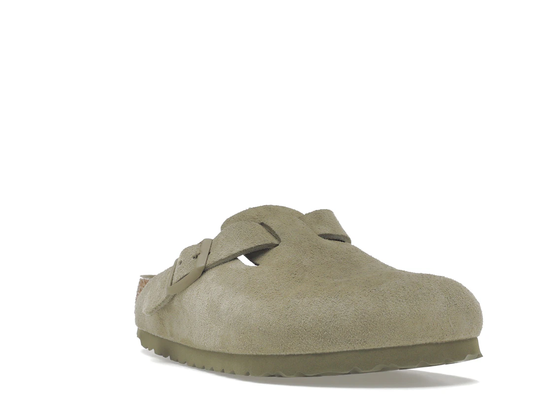 Vue 7 de Birkenstock Boston Soft Footbed Suede Faded Khaki