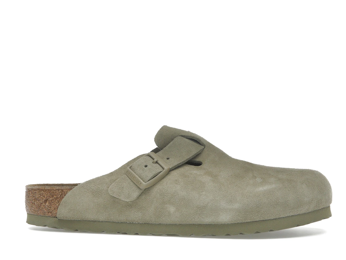 Vue 2 de Birkenstock Boston Suede Faded Khaki