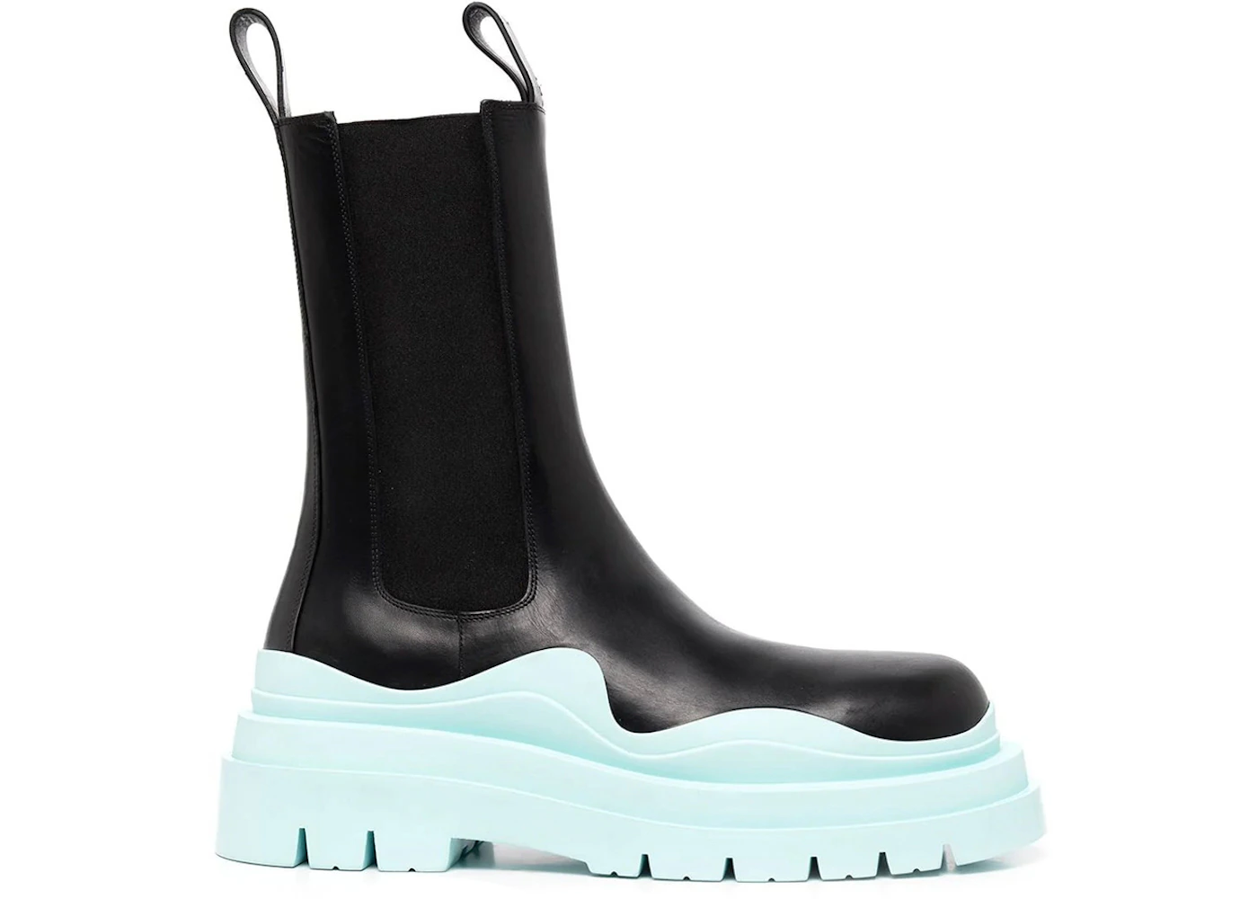 Bottega Veneta Tire Boot Black Pale Blue
