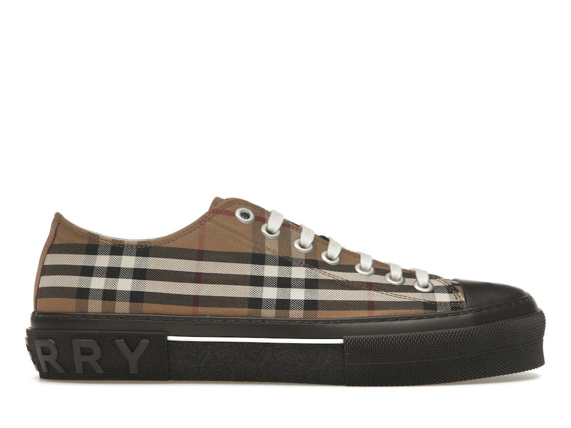 Vue 1 de Burberry Vintage Check Lace-Up Sneaker Beige Brown
