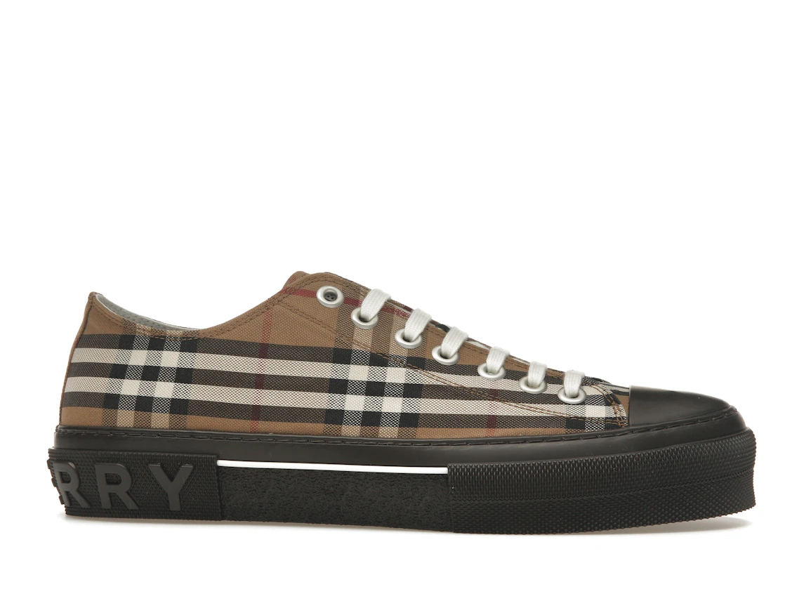 Vue 2 de Burberry Vintage Check Lace-Up Sneaker Beige Brown