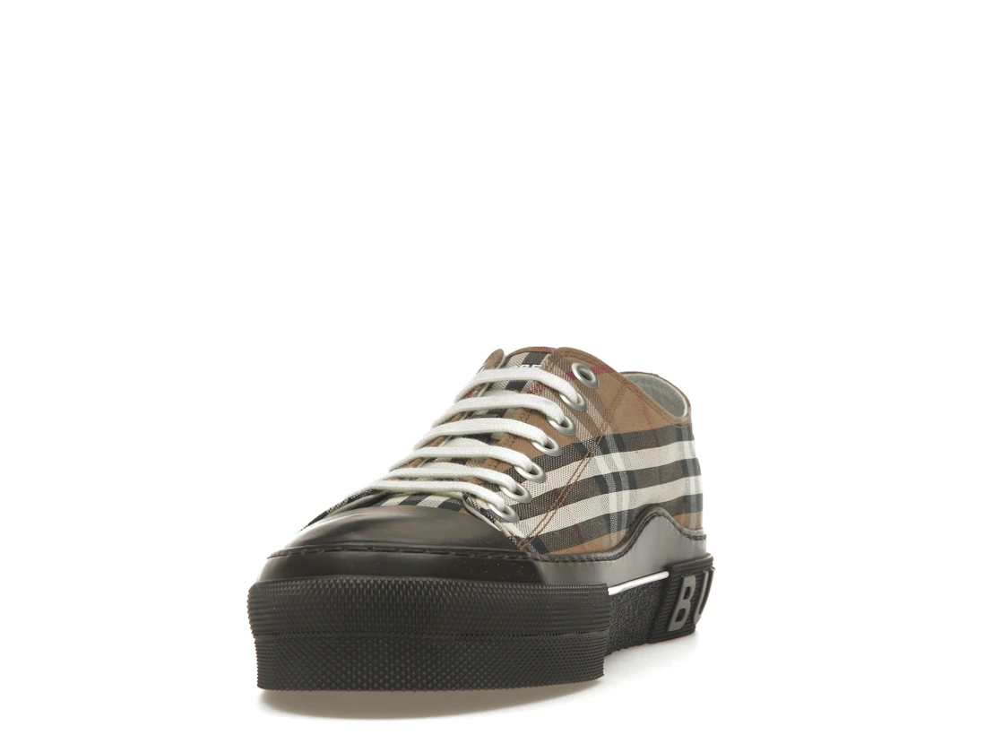 Vue 12 de Burberry Vintage Check Lace-Up Sneaker Beige Brown