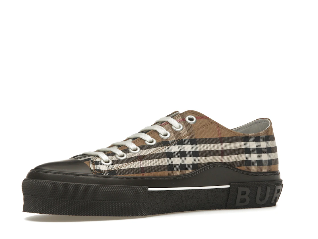 Vue 16 de Burberry Vintage Check Lace-Up Sneaker Beige Brown