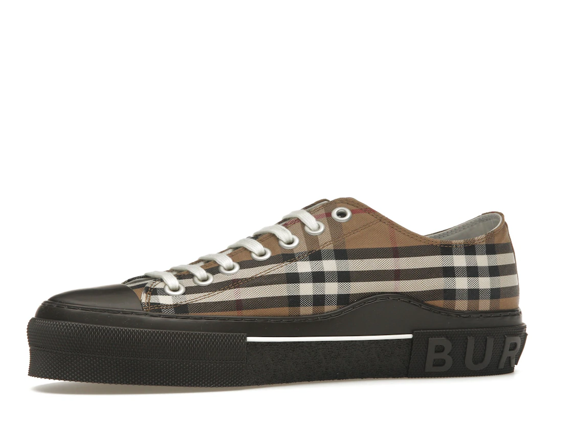 Vue 17 de Burberry Vintage Check Lace-Up Sneaker Beige Brown
