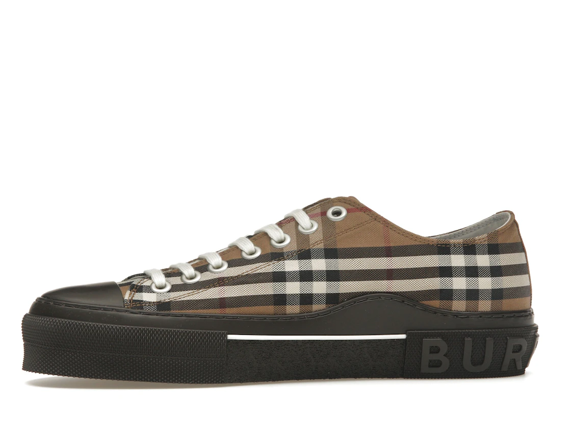 Vue 18 de Burberry Vintage Check Lace-Up Sneaker Beige Brown