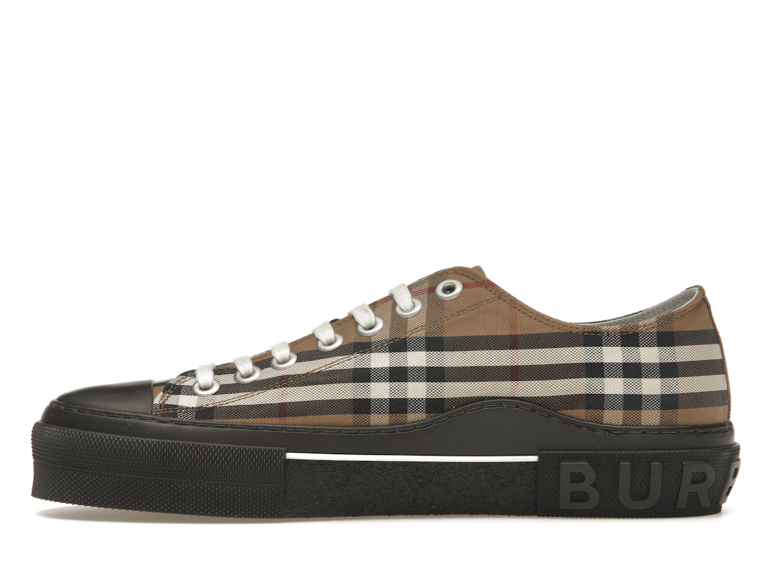 Vue 19 de Burberry Vintage Check Lace-Up Sneaker Beige Brown