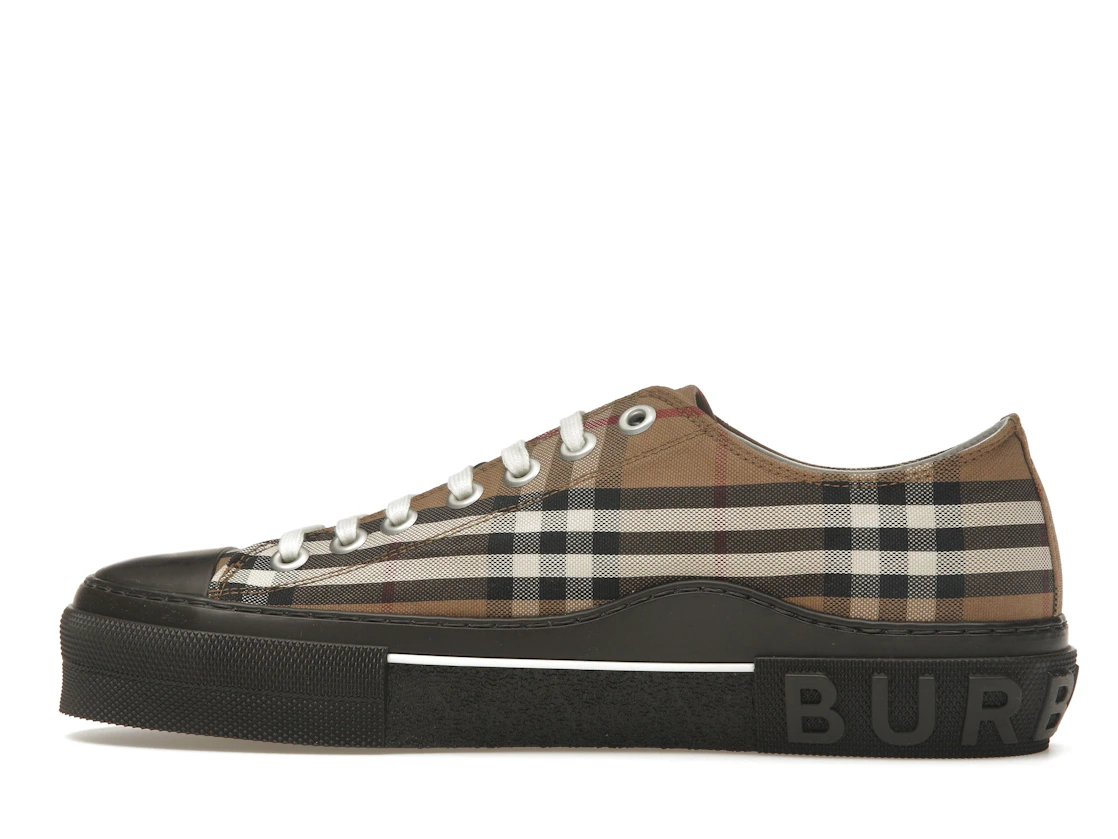 Vue 20 de Burberry Vintage Check Lace-Up Sneaker Beige Brown