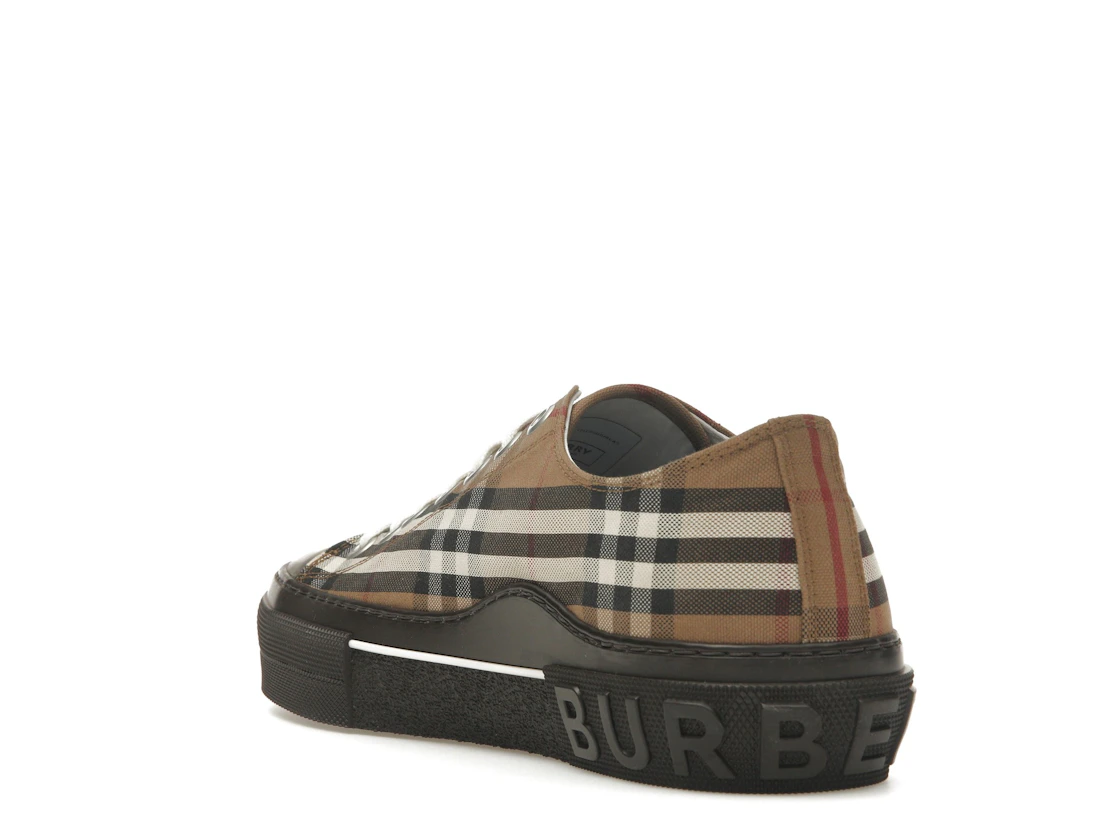 Vue 25 de Burberry Vintage Check Lace-Up Sneaker Beige Brown