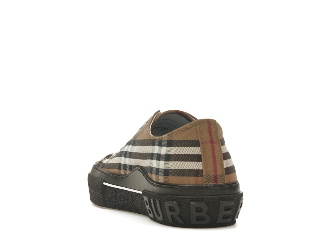Vue 26 de Burberry Vintage Check Lace-Up Sneaker Beige Brown