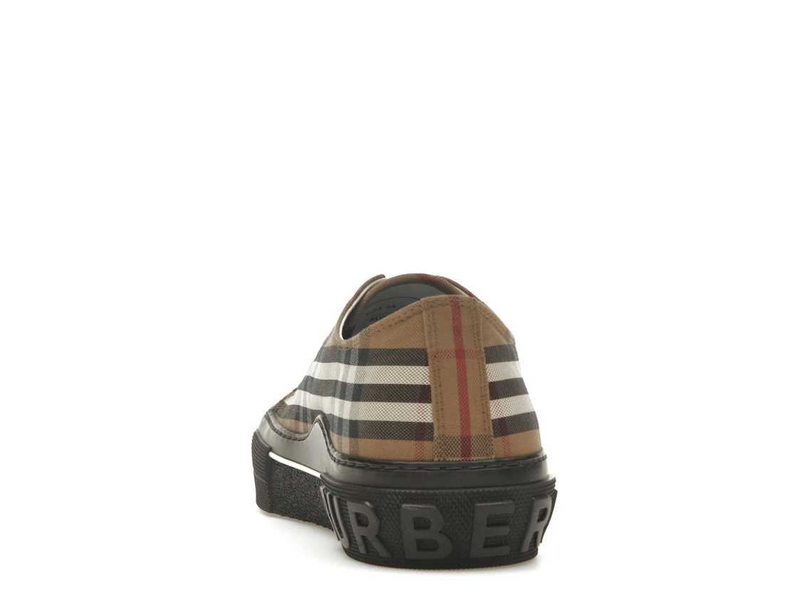Vue 27 de Burberry Vintage Check Lace-Up Sneaker Beige Brown
