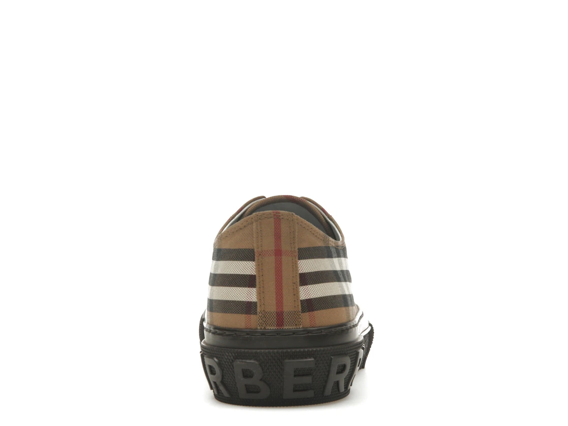 Vue 28 de Burberry Vintage Check Lace-Up Sneaker Beige Brown