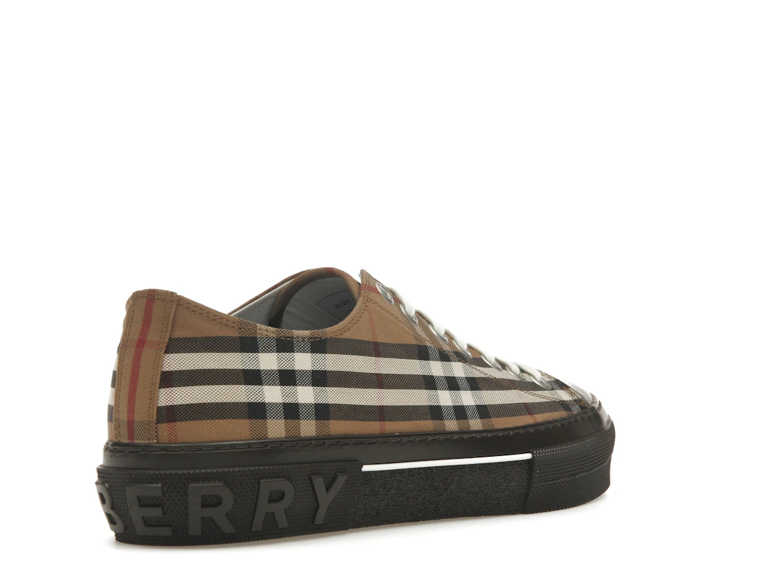 Vue 32 de Burberry Vintage Check Lace-Up Sneaker Beige Brown