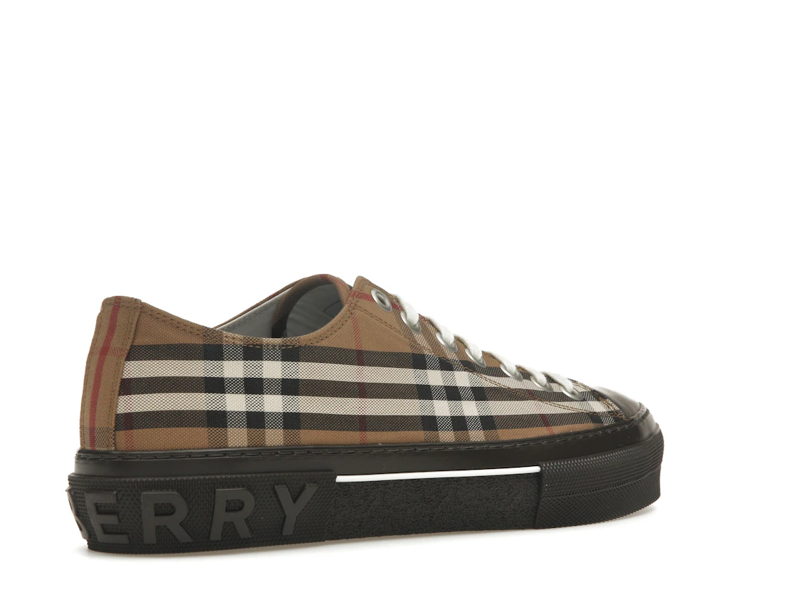 Vue 33 de Burberry Vintage Check Lace-Up Sneaker Beige Brown