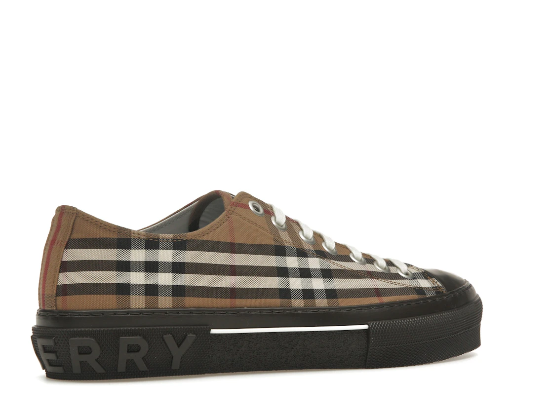 Vue 34 de Burberry Vintage Check Lace-Up Sneaker Beige Brown