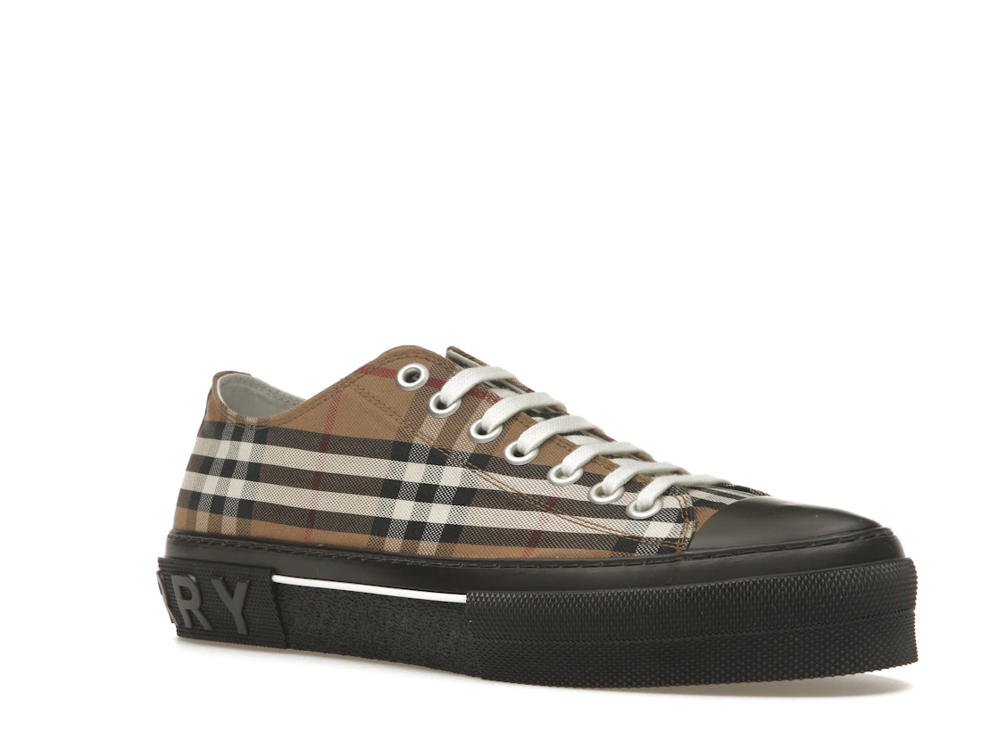 Vue 5 de Burberry Vintage Check Lace-Up Sneaker Beige Brown