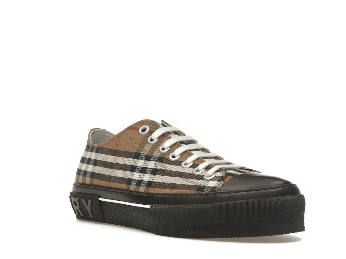 Vue 6 de Burberry Vintage Check Lace-Up Sneaker Beige Brown