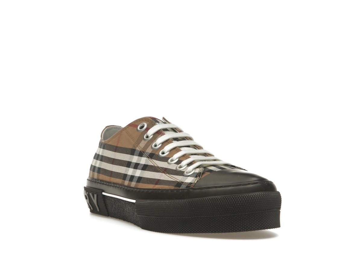 Vue 7 de Burberry Vintage Check Lace-Up Sneaker Beige Brown