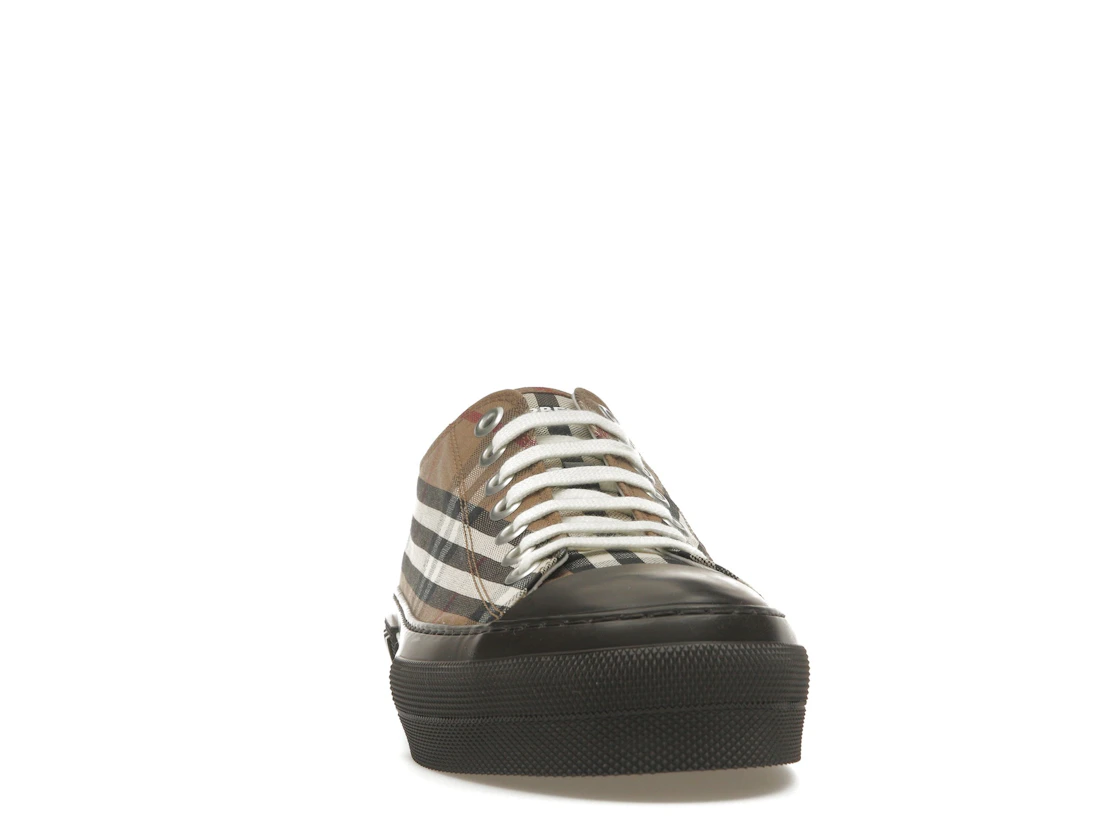 Vue 9 de Burberry Vintage Check Lace-Up Sneaker Beige Brown