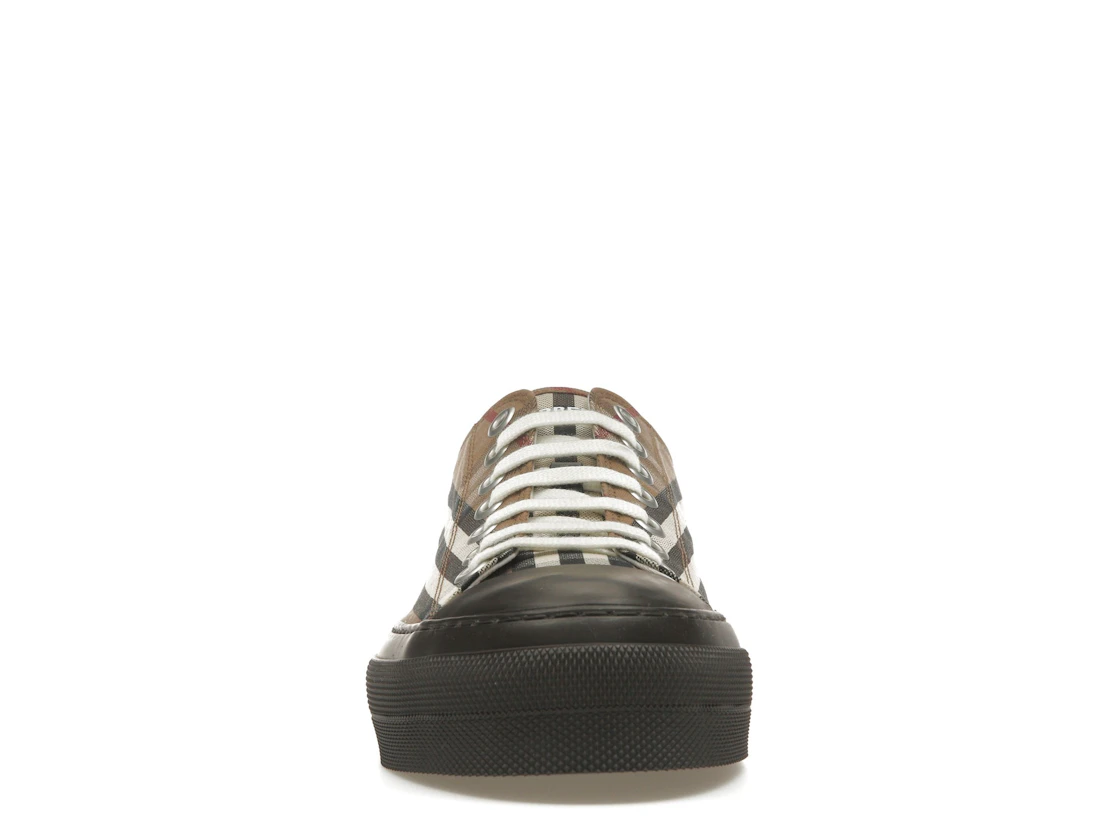 Vue 10 de Burberry Vintage Check Lace-Up Sneaker Beige Brown