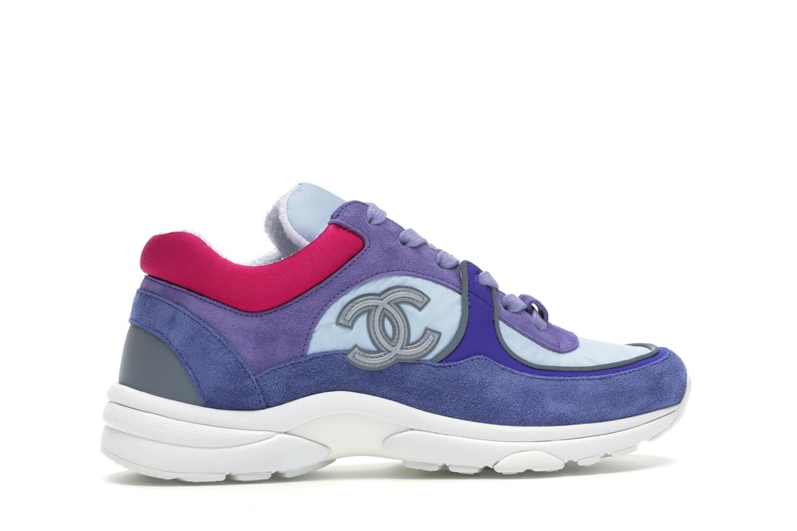 Vue 36 de Chanel Low Top Trainer CC Ivory Blue 
