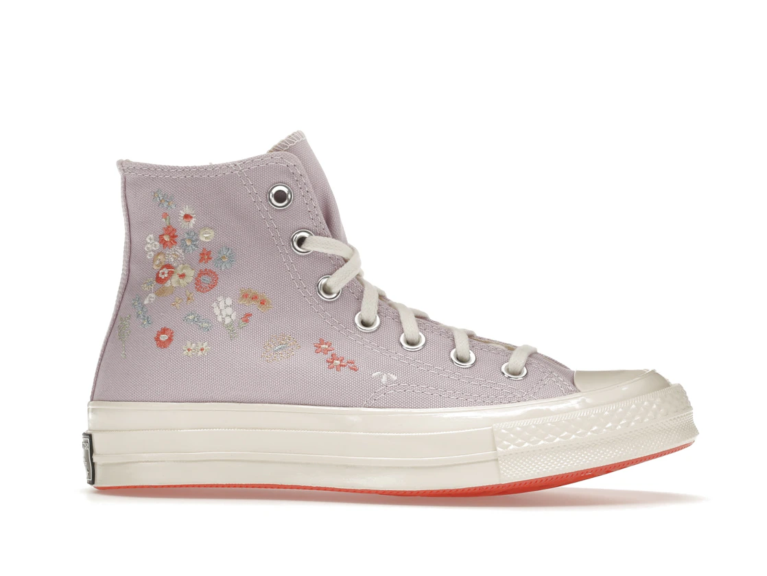 Vue 2 de Converse Chuck Taylor All Star 70 Hi Embroidered Floral Pale Amethyst