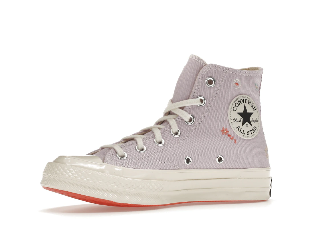 Vue 16 de Converse Chuck Taylor All Star 70 Hi Embroidered Floral Pale Amethyst