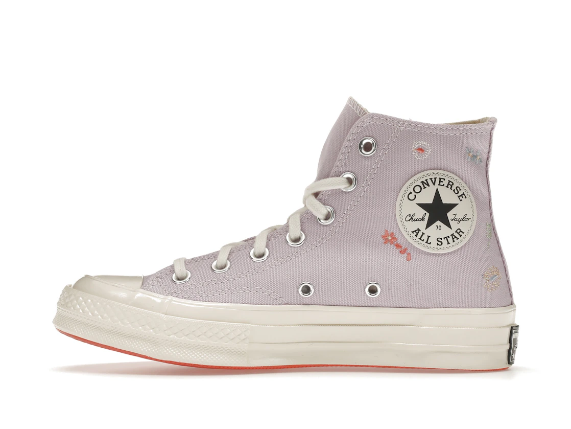 Vue 19 de Converse Chuck Taylor All Star 70 Hi Embroidered Floral Pale Amethyst