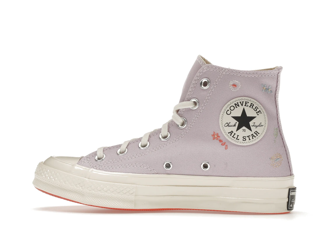 Vue 20 de Converse Chuck Taylor All Star 70 Hi Embroidered Floral Pale Amethyst