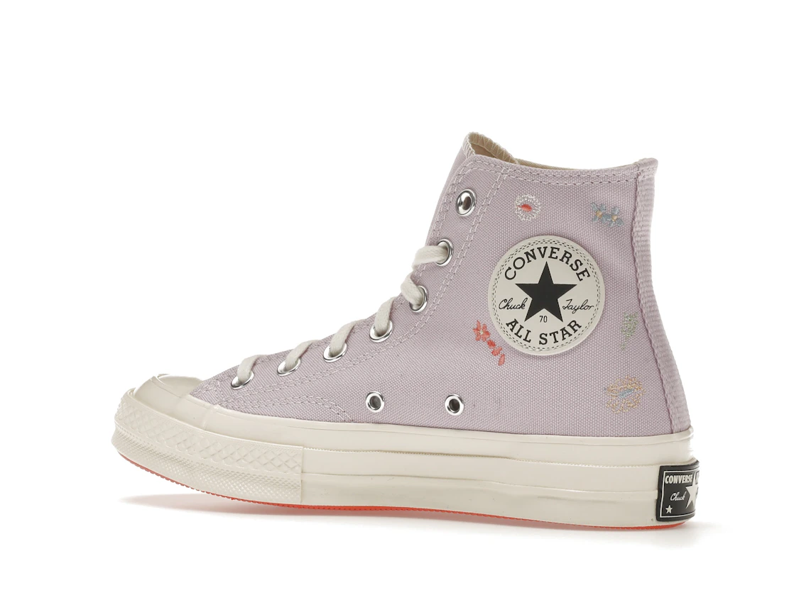 Vue 22 de Converse Chuck Taylor All Star 70 Hi Embroidered Floral Pale Amethyst